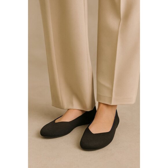 Rothy’s The Flat Black Blue Trim Women’s Size W9EU 40 Washable Knit Ballet Shoes - Picture 11 of 13